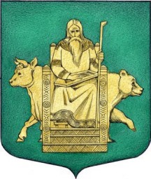 Герб с богом Велесом у города Волосово
