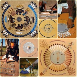 Песчаные мандалы индейцев Навахо