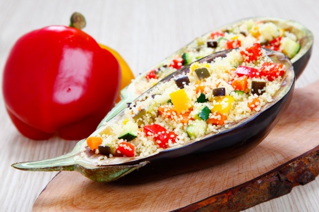 Баклажаны с кускусом