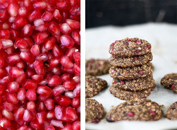 Шоколадное печенье с гранатом