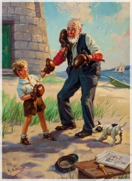 Дедушка и школа.