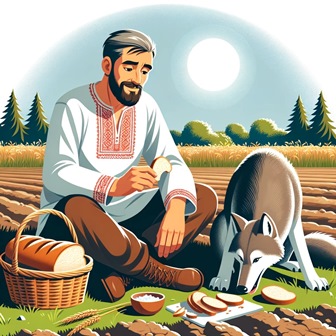 Волк и мужик Сказка в стихах