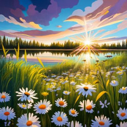 Смотрит закат молчаливый...