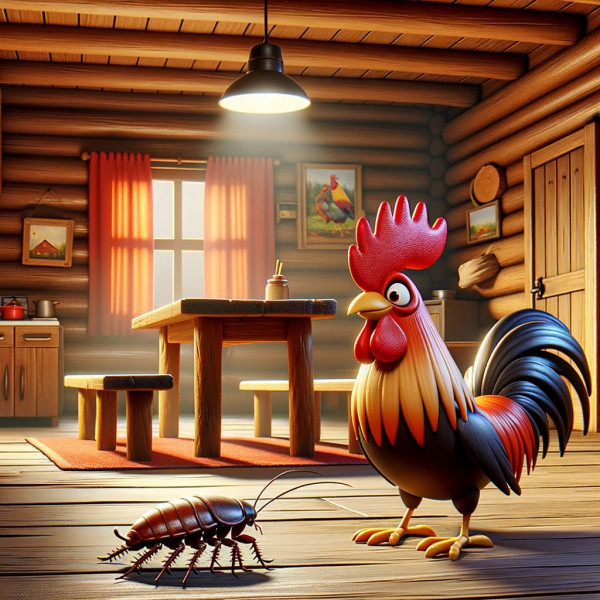 Петух и хвастливый таракан Сказка в стихах Петух и хвастливый таракан Сказка в стихах