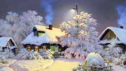 Деревенька в снегу...