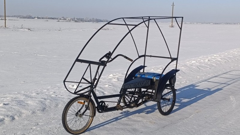 Белорусский веломобиль испытания морозом