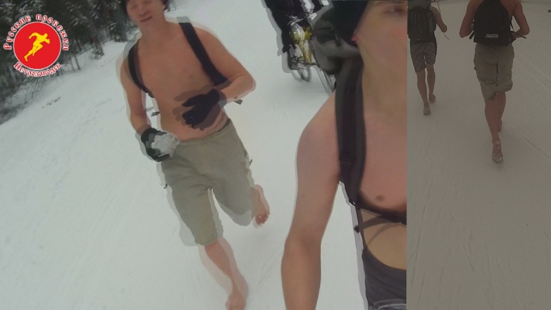 Бег босиком по снегу в шортах 2,7 км. 31 Лесная тренировка. | Русские Пробежки. Петрозаводск.