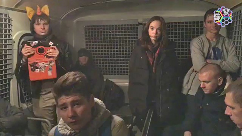 "Дети Мальцева" в автозаке.