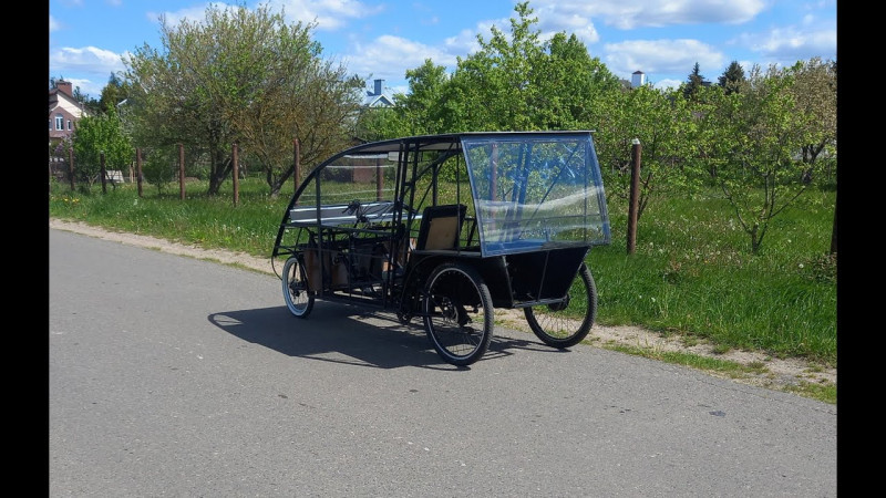 Электро веломобиль гибрид. Ходовые испытания...