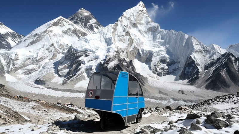 Белорусский электро веломобиль под дождем