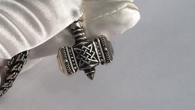 Молот Сварога Славянский оберег Ручная работа Серебро