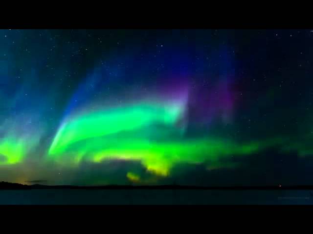 Красота северного сияния и красивая музыка