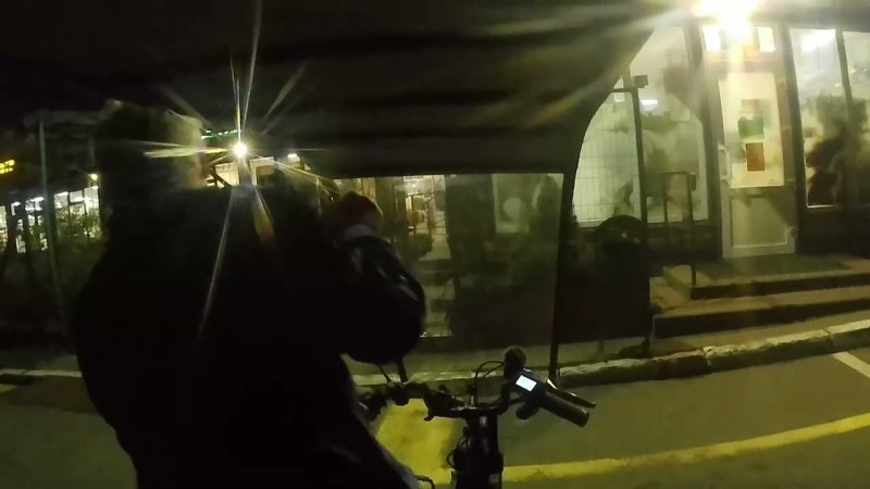 Белорусский веломобиль - поездка ночью