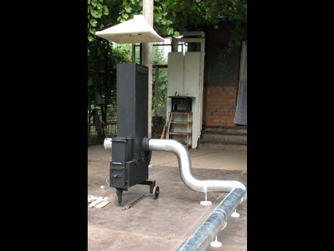 Ракетная печь  Rocket Stove   на твёрдом топливе  для отопления часть 2