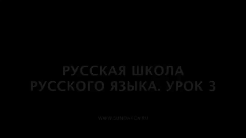 Виталий Сундаков - Русская Школа Русского Языка. Урок 3 / 22 ноября 2015